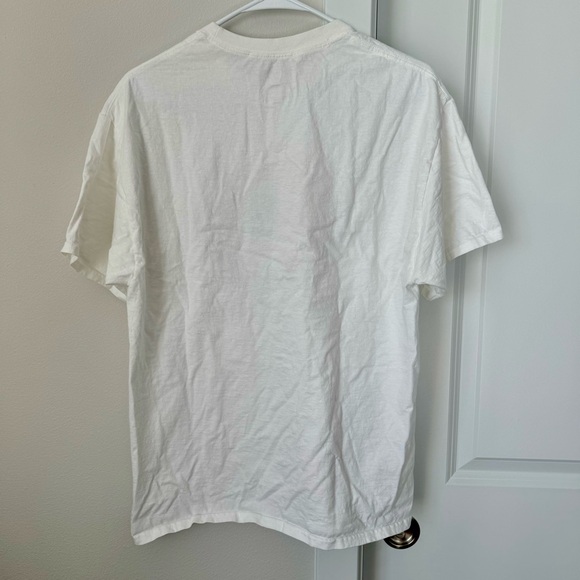 Hanes White Peanuts Gang Christmas T-shirt Size L Snoopy Holiday Charlie Brown - Picture 6 of 6